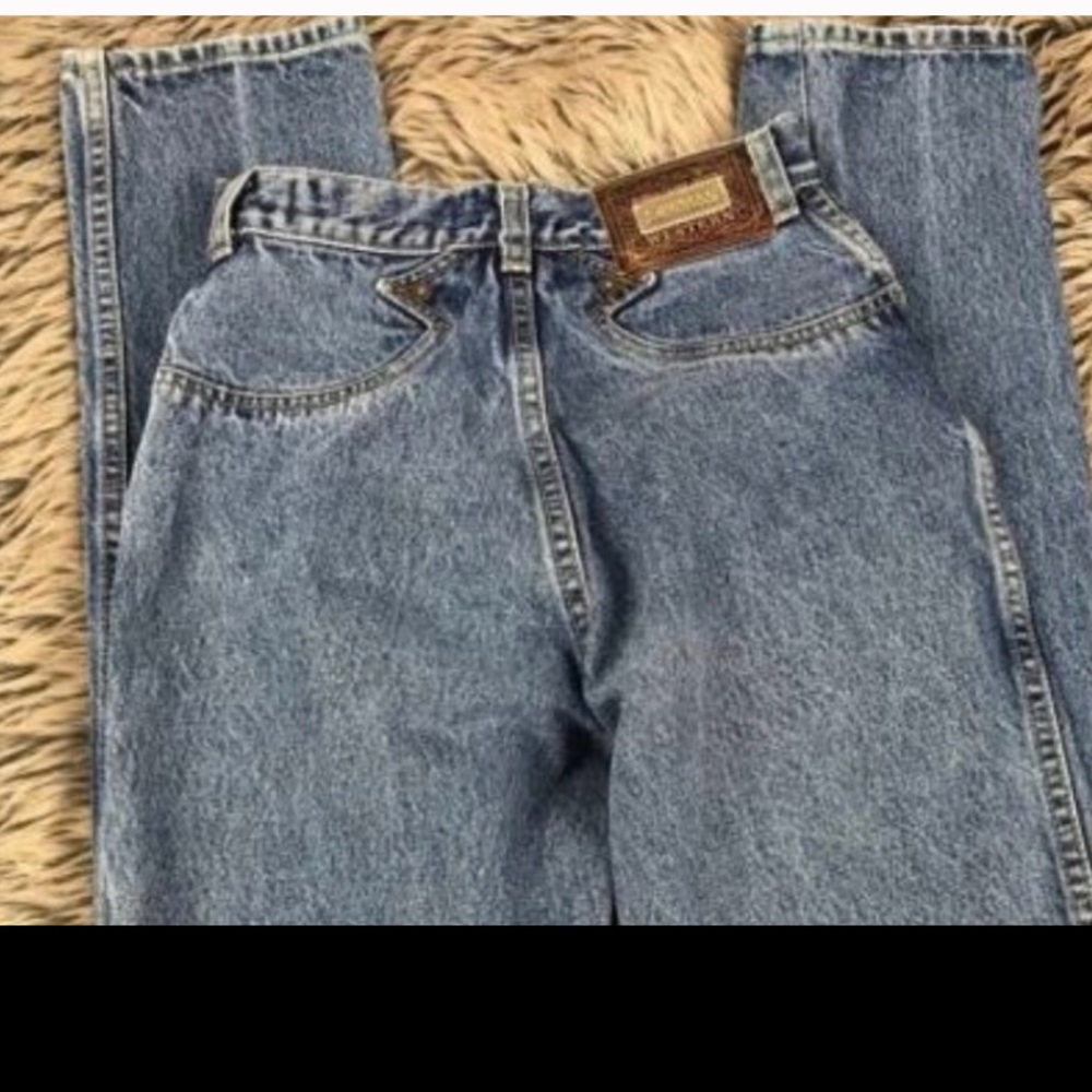 vtg 90s Lawman Mom jeans, Stone wash, High waist